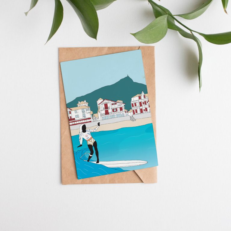 carte-postale-surfeuse-biarritz-alissa-ruiz